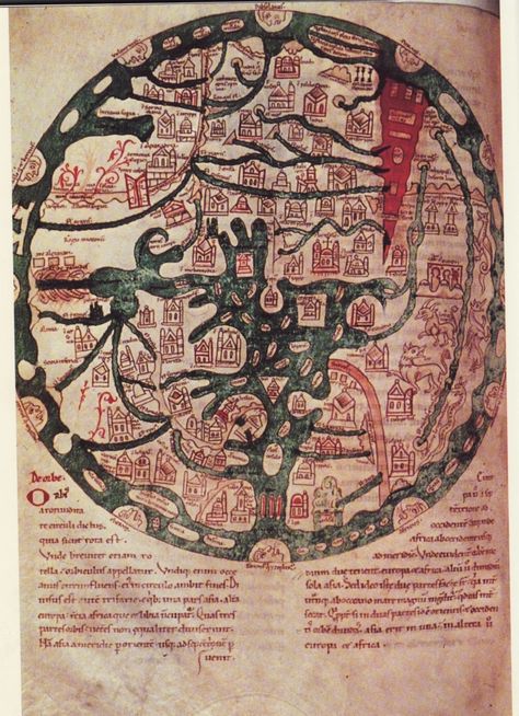 Early World Maps, Medieval Maps, Map Monde, Mystery Art, Map Illustration, World Map Art, Ancient Maps, Medieval Manuscript, World Maps