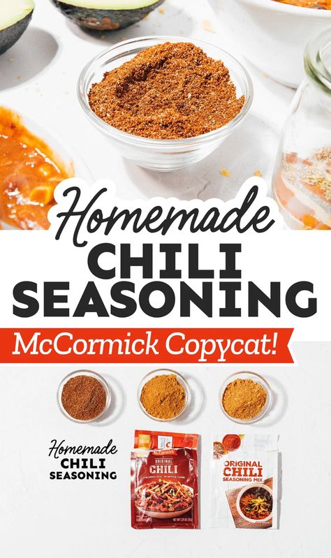 Homemade Chili Mix Recipe, Chili Seasoning Recipe Mccormick, Make Your Own Chili Seasoning, Best Chili Seasoning Mix Recipe, Chilli Mix Seasoning, Mccormick Chili Recipe Seasoning Mixes, Homemade Chili Seasoning Easy, Diy Mccormick Chili Seasoning, Spices For Chili Seasoning Mixes