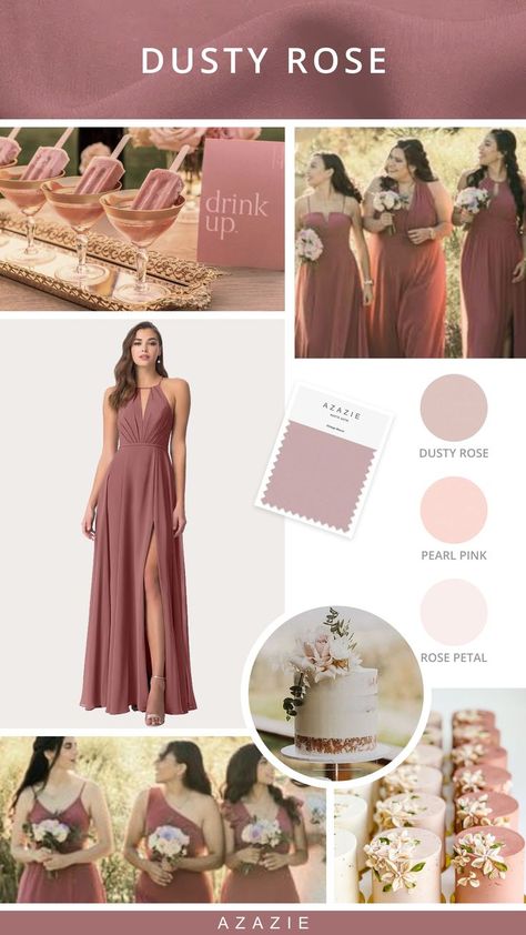 Your dress doesn't exist only in your dreams—we have it! Dusty Rose Bridesmaid Dress, Dusty Rose Bridesmaid, Rose Bridesmaid Dress, Dusty Pink Bridesmaid Dresses, 35th Wedding Anniversary, Fall Wedding Color Palette, Disney Wedding Theme, Rose Bridesmaid Dresses, Dream Day