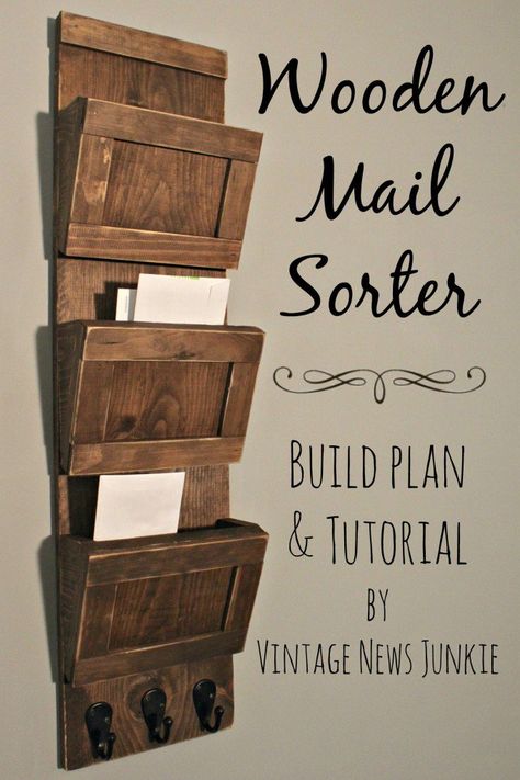 19 Ingenious DIY Ideas For Renters Or Students That Will Save You Money Mail Sorter, Reclaimed Wood Projects, Mail Organizer, Samos, Diy Wood Projects, Rustic Diy, Wooden Diy, Rustic Home Decor, Getting Organized