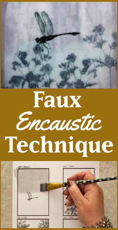 Faux Encaustic, Mixed Media Painting Techniques, Mixed Media Collage Artwork, Encaustic Art Tutorials, Painting Idea For Beginners, Encaustic Painting Techniques, Encaustic Art Techniques, Metal Ruler, Draw Better