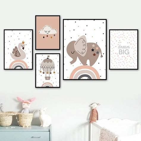 Unique Printable Wall Art Designs for Your Home or Office Cartoon Posters, Art Canvas Painting, Childrens Room Decor, Elephant Print, 1 Image, Baby's Room, Animated Cartoons, Scented Soy Candles, Canvas Art Painting