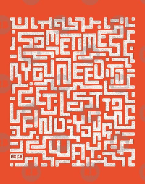 Mystery Design Graphics, Quotes Template, Maze Design Ideas, Mystery Typography, Maze Art, Path Typography, Maze Labyrinth, The Labyrinth, Maze Graphic Design