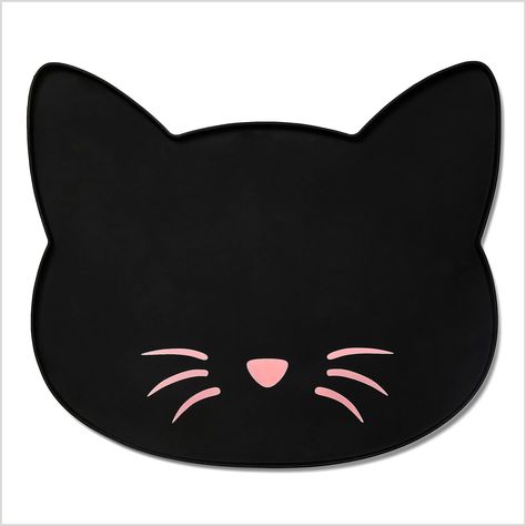 Petco Brand - EveryYay Table Manners Cat Head Silicone Placemat for Pets Kitchen Floors, Cat Applique, Table Manners, Pet Food Mat, Cat Birthday Party, Cat Quilt, Cat Feeding, Cat Crafts, Cat Birthday