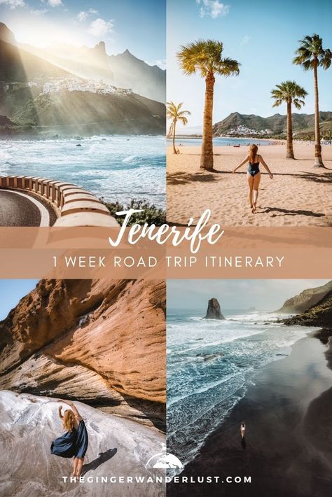 1 Week Tenerife Road Trip Itinerary - The Ginger Wanderlust Tenerife Beaches, Black Sand Beaches, Teneriffe, Spanish Culture, Voyage Europe, Trip Itinerary, Inclusive Resorts, Majorca, Island Travel