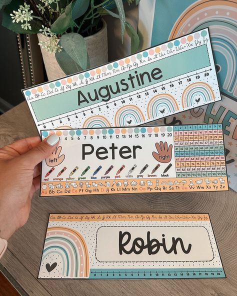 These adorable desk name plates have just been added to the Calm Rainbow bundle! If you already own the bundle, simply download it again to get these cuties for free 🌈 Don’t have the bundle? No worries! Grab the name plates for just $2 (50% off) for the next 48 hours! ⏱️✨ ⭐️Comment DESK and I’ll send you the link! . . . #teachersofinstagram #teachergram #classroom #backtoschool #classroomdecor Name Plates, Desk Name Plates, The Calm, Childhood Education, Early Childhood Education, Name Cards, Early Childhood, Special Education, Name Plate