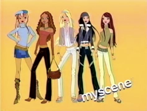 My Scene Cartoon Outfits, Myscene Outfits, My Scene Cartoon, My Scene Aesthetic, Scene Aesthetic Outfits, Early 2000s Cartoons, Scene Icon, Scene Aesthetic, 2000s Cartoons