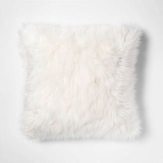 Chenille Throw Pillows, Pillow Projects, Chenille Throw, Chenille Pillow, Faux Fur Pillow, Fur Pillow, Project 62, Faux Fur Throw Pillow, White Pillow