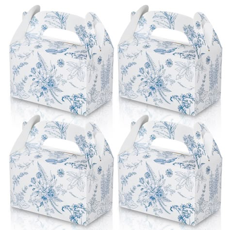 PRICES MAY VARY. Sufficient Quantity: the package includes 24 pieces floral gift boxes, each of the size is about 5.91 x 3.54 x 3.54 inches/ 15 x 9 x 9 cm, suitable for versatile applications, provide ample space to hold a variety of goodies to delight your kids' birthday guests Floral Design: these Chinoiserie floral gift boxes are clearly printed, blue and white wildflower style, elegant and vintage, clear and beautiful, not easy to deform or tear; What's more, and the boxes have handles that Bridal Shower Blue Theme, Creative Ways To Ask Bridesmaids, Bridal Shower Gifts For Guests, Tea Party Gifts, Chinoiserie Party, 21st Birthday Shot Book, French Bridal Showers, Wedding Guest Gift Bag, Tea Bridal Shower