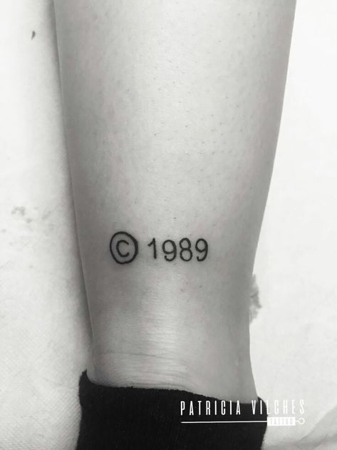 1989 Tatoos, Est 1989 Tattoo, 1989 Tattoo Ideas, 1989 Tattoo, 2001 Tattoo, Tattoo Ideas Women, Word Tattoo Ideas, Camera Tattoos, Shadow Tattoo