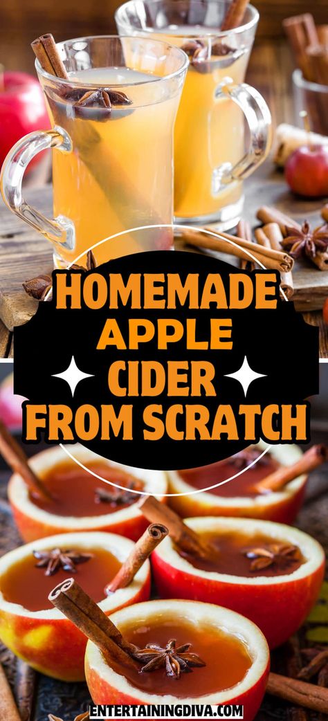 Homemade Spiced Apple Cider Recipe From Scratch | Recipes For A Crowd Apple Cider Recipe Homemade Slow Cooker, Apple Cider Recipe Homemade, Homemade Hot Apple Cider, Hot Cider Recipes, Spice Apple Cider, Spiced Apple Cider Recipe, Hot Apple Cider Recipe, Homemade Cider, From Scratch Recipes