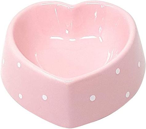 Beautifully Heart Shaped Bowl Suitable for Large Rabbits, Puppies, Kittens & Small Dogs Height 2" Width/Depth 5" Material: Ceramic Hard Dolomite Care Instructions: Dishwasher Safe Puppy Bowl, Dog Bowl Aesthetic, Cute Dog Bowls Aesthetic, Cute Pet Bowls, Pink Cat Accessories, Bunny Food Bowl, Puppy Food Bowl, Cute Dog Bowls, Cute Pink Dog Bed