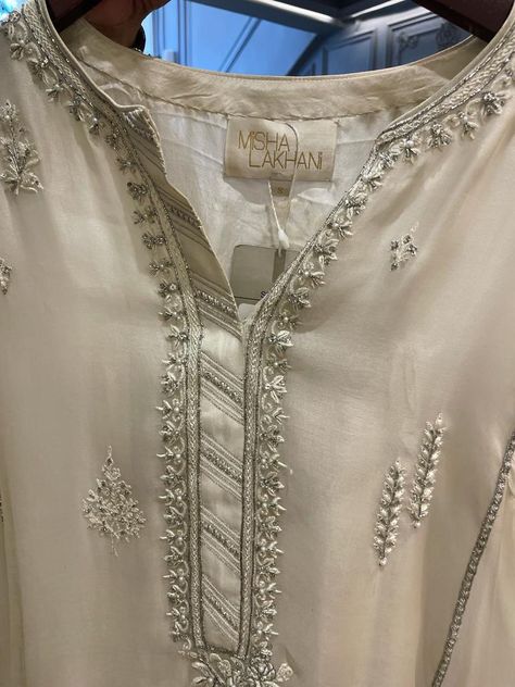 Hand Beads, Misha Lakhani, Desi Love, Hand Beaded Embroidery, Mens Kurta Designs, Kurti Embroidery, Embroidery On Kurtis, Classy Wedding Dress, Desi Fits