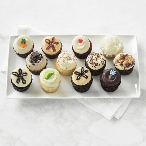 candy flowers | Williams Sonoma Assorted Cupcakes, Georgetown Cupcakes, Callebaut Chocolate, Vanilla Cream Cheese Frosting, Leftover Cake, Chocolate Squares, Salty Cake, Peanut Butter Fudge, Baking Cupcakes