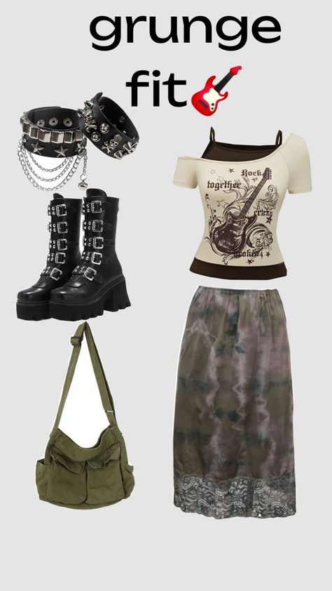 fit(>^ω^<) #grunge#fitinspo#shoes#skirt Grunge Outfit Board, Grunge Fits, Grunge Outfit, Grunge Outfits, My Style, Skirt, Outfit Inspo, Quick Saves