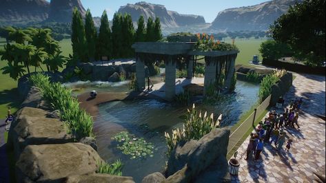 Crocodile Habitat, Planet Zoo Workshop, Planet Zoo Staff Buildings, Planet Zoo Crocodile Habitat, Planet Zoo Wolf Habitat, Zoo Boo, Planet Zoo Lemur Habitat, Zoo Park, Zoo Architecture