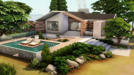 Sims4 Houses, Sims4 Build, Sims Inspiration, Maxis Match Cc, Sims Houses, Sims Builds, Modern Townhouse, Scandinavian Architecture, Sims 4 House Plans