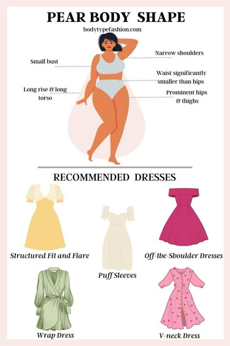 Dresses For Pear Body Shape, Pear Body Shape Fashion, Pear Body Shape Outfits, Pear Shape Fashion, Pear Shaped Outfits, Pear Shaped Dresses, Dress For Body Shape, Pear Shaped Women, Apple Body Shapes