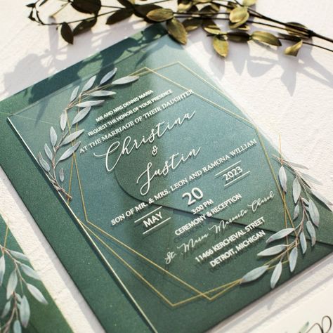 Invitation:

* **Card Type:**  Ivory Shimmer/Acrylic 
* **Dimension:** 5.00 x 7.01 in (w x h)
* **Printing Method:** UV

RSVP Card:

* **Card Type:** Ivory Shimmer/RSVP
* **Dimension:** 3.50 x 5.00 in (w x h)
* **Printing Method:** Digital & Clear UV

Reception Card & Thank You Card:

* **Card Type:**  White
* **Dimension:** 3.50 x 5.00 in (w x h)
* **Printing Method:** Digital 

Envelopes:

* **Outer Envelope:** 5.24 x 7.48 in (w x h), Ivory Shimmer 
* **RSVP Card Envelope:** 5.12 x 3.82 in (w x h), Ivory Shimmer
* **Thank You Card Envelope:** 5.12 x 3.82 in (w x h), Ivory Shimmer 



.#WeddingInvitations #DIYWedding #WeddingStationery #WeddingInspiration #WeddingPlanning