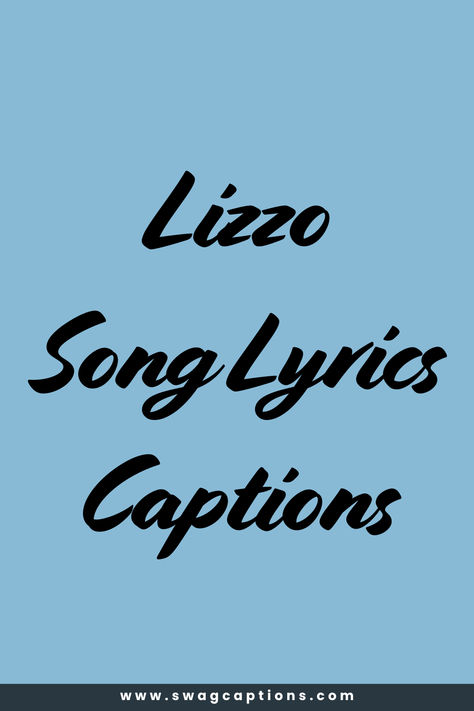 Looking for the perfect words to accompany your photos or posts? Check out these Lizzo Song Lyrics Captions! From empowering anthems to catchy tunes, these captions are ideal for expressing confidence and joy. Whether you're posting a selfie or sharing a fun moment, these Lizzo-inspired captions will add the perfect touch of flair. Find your favorite lyrics to make your content stand out and celebrate your inner fabulousness. Lizzo Lyrics, Song Lyrics Captions, Lyrics Captions, Empowering Words, Best Lyrics, Favorite Lyrics, Perfect Word, Cool Lyrics, Instagram Captions