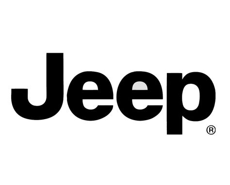 I like the use of Helvetica in the Jeep logo. It's a simple word and the repeated e looks playful but tough, which is how I see the Jeep brand. Jeep Emblems, Auto Jeep, Jeep Logo, Jeep Stickers, Jeep Brand, Fiat Chrysler Automobiles, Word Mark Logo, Jeep Commander, Jeep Models