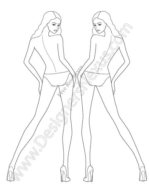 V58 Back View Free Female Croquis Fashion Figure Croquis Poses, Female Croquis, Figure Template, Fashion Illustration Template, Fashion Croquis, Drawing Models, Fashion Model Drawing, Croquis Fashion, Fashion Figure Templates