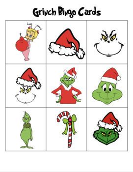 Grinch Bingo, Grinch Games, The Grinch Pictures, Christmas Kindergarten, Christmas Grinch, Bingo Board, Counting Activities, Easel Activities, Student Data