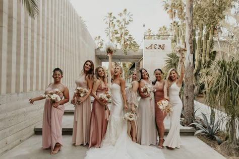 From online showrooms to at-home try-ons to custom sizing, we've rounded up the best places to buy bridesmaid dresses online! Bridesmaid Separates, Cheer Dress, Bridal Squad, Tom Pastel, Beautiful Bridesmaid Dresses, Mismatched Bridesmaid Dresses, Boho Bridesmaid, Girls Dress Up, Bridesmaid Dresses Online