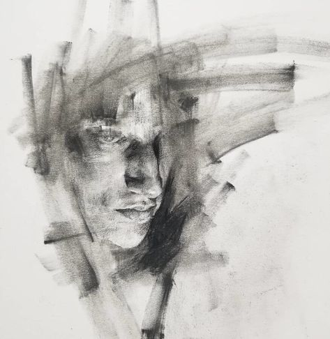 Charcole Drawings, Guy Denning, Charcoal Sketches, Charcoal Artwork, Head Sketch, Art Charcoal, Portraiture Painting, Charcoal Portraits, Charcoal Sketch