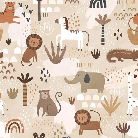 Wall Decor ◈ Home Design Inspo on Instagram: “Coming soon to the shop - jungle pattern wallpaper! This design is also available for purchase at @spoonflower as fabric, be sure to check…” Neutral Blanket, Zoo Nursery, Gender Neutral Blanket, Nursery Gender Neutral, Binky Holder, Jungle Pattern, Adult Blanket, Animal Blanket, Large Blankets