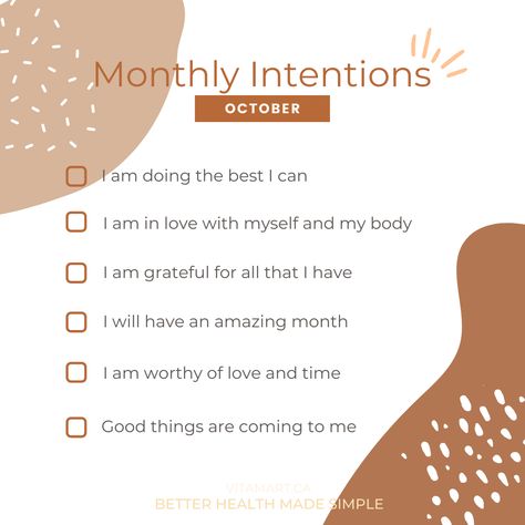 Happy October 1st! Here are some positive affirmations to get you through this spooky month 🎃 October Affirmations Positive, October Intentions, October Affirmations, Happy October 1st, Happy October, October 1st, I Am Worthy, Good Health Tips, Better Health