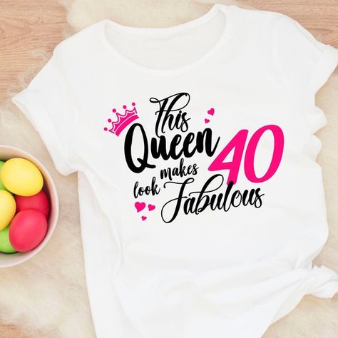 40th Birthday Shirts Women Turning 40, 80th Birthday Tshirt Ideas, 40th Birthday Shirts Women, 40th Birthday Gift Ideas, Birthday Gift Ideas For Women, 40th Birthday Party Ideas, My 40th Birthday, Baker Shirts, Nana Birthday