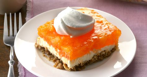 Orange Gelatin Pretzel Salad