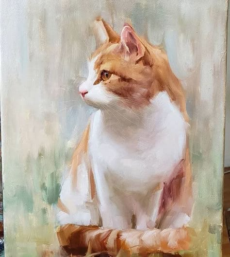 Canvas Art Projects, Textured Canvas Art, Cat Artwork, Small Canvas Art, Creative Painting, Mini Canvas Art, Cat Portraits, Cat Painting, Painting Oil