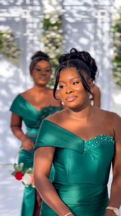 Bridal Maid Dress, Green Bridesmaids Dresses, Bridal Maids, African Bridesmaids, Latest Bridesmaid Dresses, African Bridal Dress, African Bridesmaid Dresses, Gorgeous Bridesmaid Dresses, African Traditional Wedding