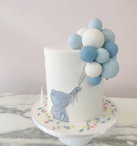 Elephant Theme Cake, 2nd Birthday Cake Boy, Elephant Birthday Cakes, Boy Background, Baby Elephant Cake, Baby Boy Cake Topper, Baby Shower Cake Designs, Babby Shower, Elephant Baby Shower Cake