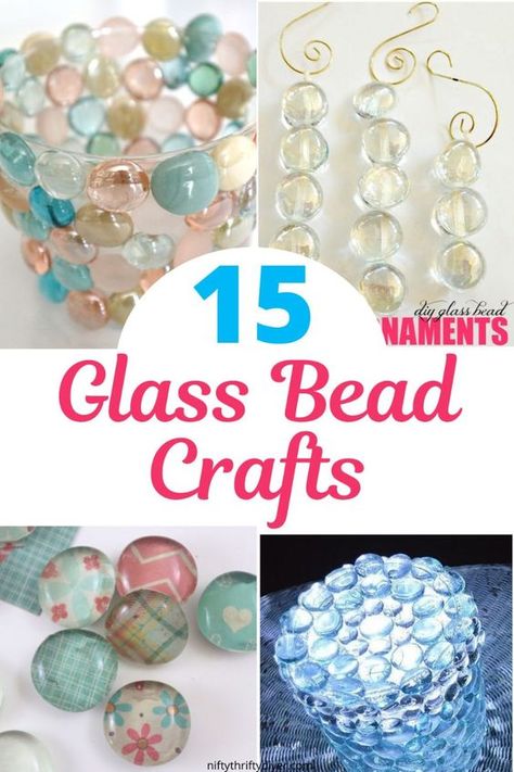 Bead Christmas Crafts, Bead Decor Ideas, Glass Stone Crafts, Bead Home Decor, Glass Gem Crafts, Sea Glass Crafts Jewellery, Glass Bead Crafts Diy, Glass Crafts Diy, Diy Snowman Ornaments