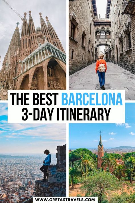 Planning to spend three days in Barcelona, but don't know where to start? Discover everything you need to know with this Barcelona 3-day itinerary! Including where to stay, what to do, where to eat and more! #barcelona #barcelonaitinerary #barcelona3days #spain #europe Travel To Barcelona, What To Do In Barcelona, Spain Travel Outfits, Barcelona Itinerary, Europe Travel Essentials, Things To Do In Barcelona, To Do In Barcelona, Spain Itinerary, Spain Travel Guide