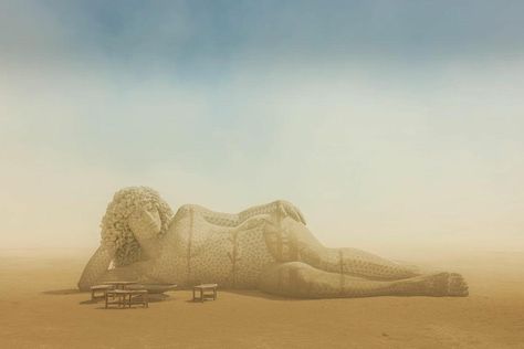 ml_docphotography ... Goddess Gaia by husband-and-wife team Marco Cochrane and Julia Whitelaw ... From a 40-Foot Steel Goddess to a Temple That Transports Viewers to ‘Crystalline Timelines’,  Burning Man was on view in the Black Rock Desert, Nevada, August 28th – September 5th. #ARTNET #BurningMan2022 #ml_docphotography Black Rock Desert Nevada, Black Rock Desert, Step Pyramid, Ursa Minor, Black Rock City, Bear Sculptures, And So It Begins, Concert Venue, Cold Front