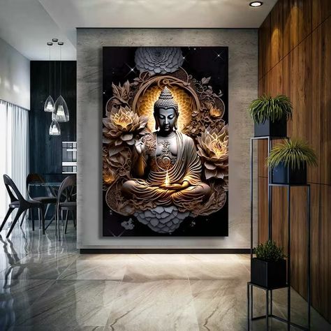 CanvasLemon - Etsy Turkey Buddha Wooden Wall Art, Buddha Relief Sculpture, Buddha 3d Wall Mural, Asian Inspired Office Decor, Buddha Wall Decor Living Room, 3d Buddha Wall Art, Buddha Murals Wall Art, Buddha On Wall, Zen Decorating Ideas Living Room