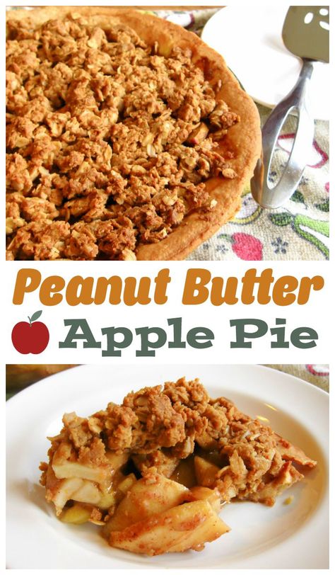 Enjoy the classic peanut butter and apple flavor combo in this easy to prepare pie recipe! Peanut Pie, Bisquick Chicken, Peanut Butter Apple, Coconut Dessert, Apple Cinnamon Oatmeal, Apple And Peanut Butter, Peanut Butter Roll, Apple Dessert Recipes, Brownie Desserts