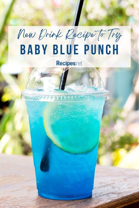 Celebrate your birthday with refreshing fruity lemonade juices like our Baby Blue Punch recipe! Perfect for beverage bar ideas and drinks nonalcoholic, this punch juice is a delightful addition to your party. Impress guests with vibrant, flavorful beverages for party that are easy to make and enjoy. Discover more drink ideas and juices to make that will elevate your birthday bar with delicious, thirst-quenching options. Go to Recipes.net for more. Birthday Bar Ideas, Beverage Bar Ideas, Blue Lemonade Recipe, Blue Party Punches, Gender Reveal Drinks, Juices To Make, Blue Margarita Recipe, Punch Recipes For Kids, Blue Punch Recipe