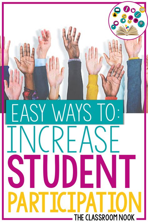 Looking for easy ways to increase student participation in your classroom? Check out this post with tons of classroom management tips for getting your students to actively participate in your class. #studentparticipation #classroommangement Classroom Engagement Strategies, Academic Coach, Classroom Engagement, Class Participation, Class Discussion, 2023 School, Classroom Discussion, Classroom Strategies, Classroom Procedures