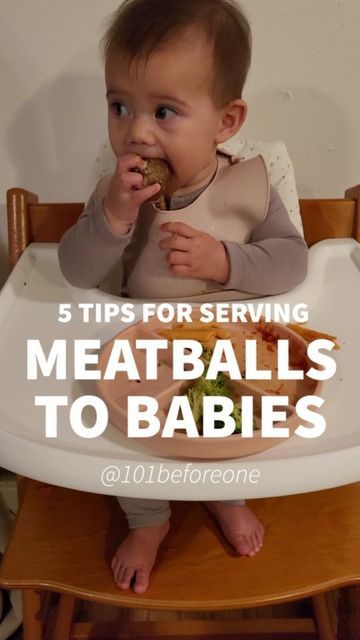 Baby Led Weaning | Family Meals for BLW on Instagram: "5 TIPS for serving meatballs for BLW!🍝 1. From 6-9 months, it's best to serve larger meatballs, bigger than baby's hand so they cannot put the whole meatball in their mouth, rather take bites. 2. Around 8-9 months, once baby has developed their pincer grasp, you can move to smaller pieces (practice chewing other softer foods first). 3. Meatballs are an easy way to add in nutrient-dense foods to your baby, like veggies. They aren't hidde Introduce Solids To Baby, Baby Led Feeding, Starting Solids, Introducing Solids, Beef Meatballs, Soft Food, Nutrient Dense Food, Led Weaning, Baby Hands