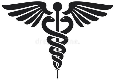 Medical Sign, Caduceus Symbol, Health Symbol, Medical Student Gift, Medical Symbols, Medical Art, Free Art Prints, Small Art, Free Vector Images