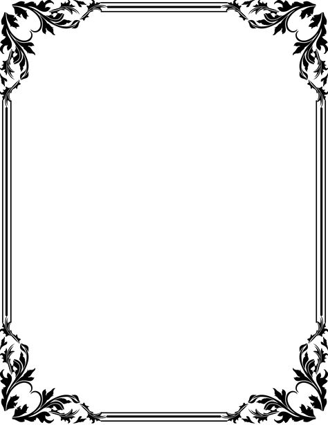 Black Frame Borders Designs Kad Perkahwinan, Images Victoriennes, Clip Art Frames Borders, Printable Frames, Colorful Borders Design, Frame Border Design, Page Borders Design, Photo Frame Design, Floral Border Design