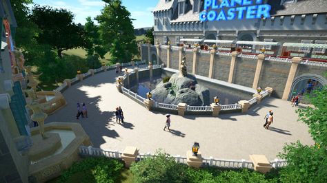 Themepark Tycoon 2, Theme Park Tycoon, Inside Building, Zoo Architecture, Zoo Ideas, Coaster Ideas, Planet Coaster, Luxury House Plans, Visual Development