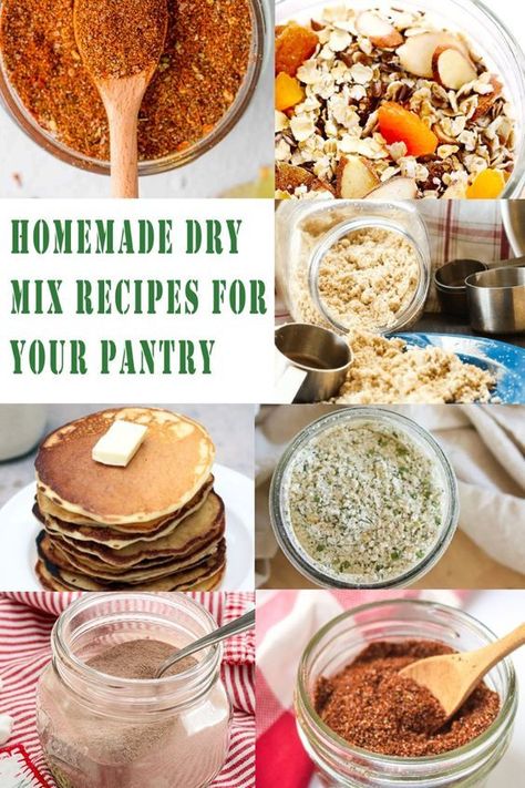 Discover the convenience and health benefits of homemade dry mix recipes for your pantry. Save time, reduce waste, and customize flavors with easy-to-make dry mixes for baking, cooking, and more! Gluten Free Dry Mixes, Dry Pantry Mixes, Dry Mixes Make Your Own, Dry Mix Recipes, Dry Soup Mix Recipes, Baking Mix Recipes, Homemade Pancake Mix, Gift Jars, Homemade Dry Mixes