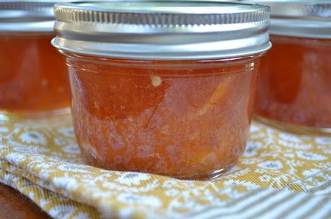 Excellent recipe. Cut sugar by 1/3, add 1/2 cup apple cider vinegar, add 3 Tbsp pectin, hot water bath for 10 minutes. Canning Equipment, The View From Great Island, Fruit Spread, Freezer Jam, Apple Jam, Curd Recipe, Peach Jam, Habanero Peppers, Jam And Jelly