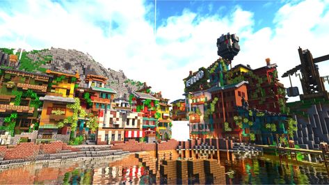 Minecraft Fantasy Build in Hermitcraft Hermitcraft Season 10 Builds, Bdubs Hermitcraft Builds, Hermitcraft Builds, Hermitcraft Season 8, Minecraft Hermitcraft, Minecraft Kingdom, Cyberpunk Inspiration, Mc Ideas, Mc Builds